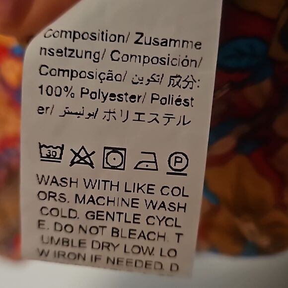 Sason Curve Floral Blouse Blue & Red Size 3XL - Picture 6 of 7